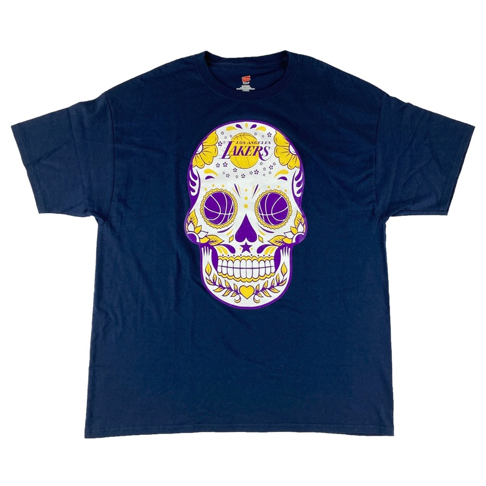 Los Angeles Lakers Sugar Skull Day of the Dead Shirt XL Halloween
